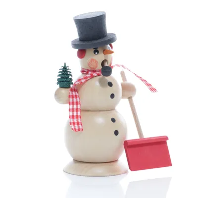 Produktbild von Räuchermann Schneemann natur Höhe 13cm NEU