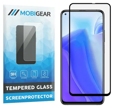 Produktbild von Mobigear Premium Displayschutzfolie für Xiaomi Mi 10T Pro, gehärtetes Glas, Displayschutz – kompatibel mit Hüllen – Schwarz