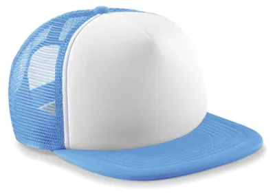 Image de Beechfield B645 | Casquette Snapback Trucker / casquette / bonnet / chapeau - Couleur : Sky Blue/White - Taille : One Size