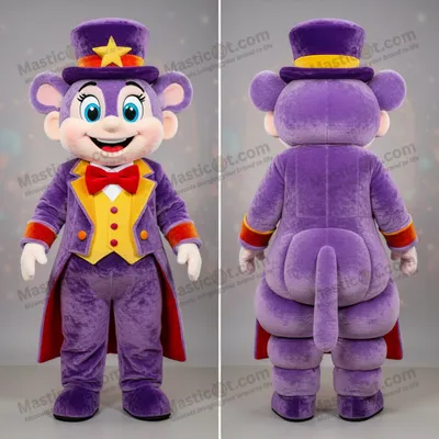 Produktbild von Lavendelfarbener MASTICOT Zirkusdirektor Kuscheltier Maskottchen