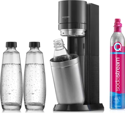 Image de SodaStream Duo, couleur noire, modèle Titan, boîtier, verre, plastique, capacité de 60 litres