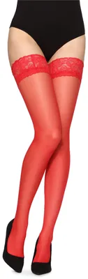 Produktbild von Merry Style Damen transparent Strümpfe MS 200 15 DEN (Rot, M-L)