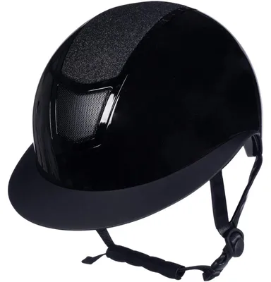 Image de Casque d'équitation HKM Shiny Diamond noir S= 53-55 cm