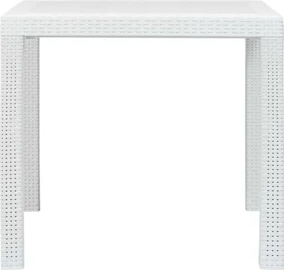 Immagine prodotto di vidaXL Tavolo da giardino bianco 79x79x72 cm in plastica effetto rattan