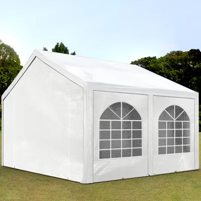 Produktbild von Hochwertiges Partyzelt 4x5 m Pavillon Zelt ca. PE Plane 450 N Gartenzelt Festzelt Wasserdicht weiß