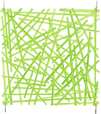 Produktbild von INNA-Glas Raumteiler Lucie, Striche, grün, 4er Set, 30cm - Sichtschutz