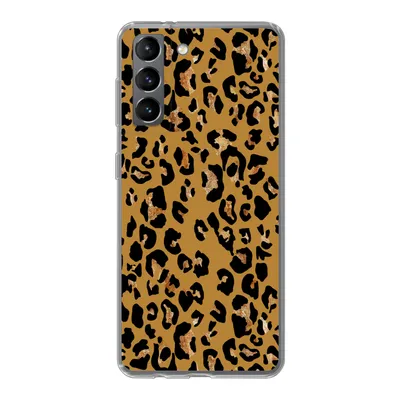 Produktbild von MuchoWow® Handyhülle Schutzhülle Hülle für Samsung Galaxy S21 Pantherdruck - Gelb - Gold Silikon Softcase Handy Hülle - Softcase