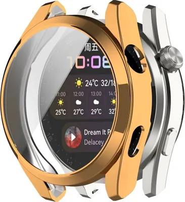 Produktbild von Schutzhülle Schutztasche für Huawei Watch3 Pro Case Cover Bumper Etuis Schale Tasche, Farbe:Roségold