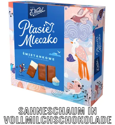 Ptasie Mleczko von Wedel Polnische Schaumpralinen Sahne Geschmack 360g