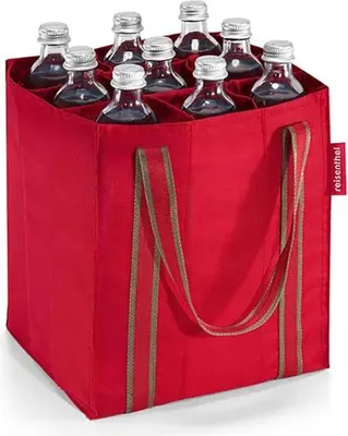 Image de reisenthel bottlebag, sac pour 9 bouteilles, cabas pour les courses, rouge, ZJ3004