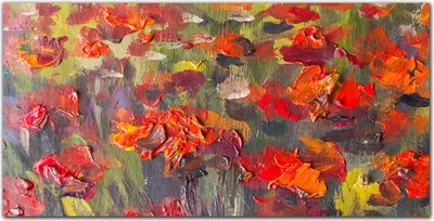 Produktbild von Coloray Küchenrückwand 140x70 Spritzschutz aus Glas - Blumen Mohnblumen