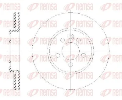 Produktbild von 2x REMSA Bremsscheibe 6614.10 vorne für ROVER 75 (RJ) für MG ZT Limousine 284mm