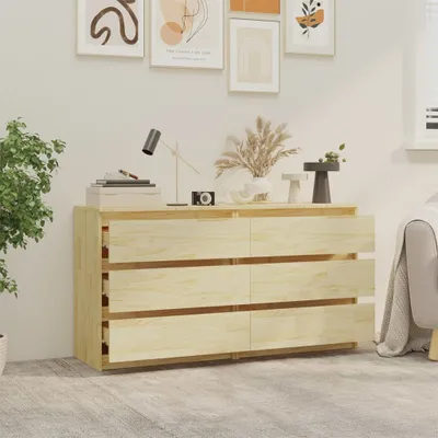 Produktbild von The Living Store Nachttische 2 Stk. 60x36x64 cm Massivholz Kiefer