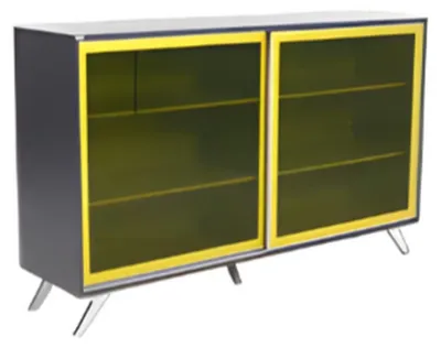Immagine prodotto di Elegante schedario grigio giallo Mobili per ufficio Armadi per ufficio in legno