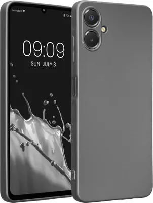 Produktbild von kwmobile Handyhülle für Samsung Galaxy A06 Hülle - weiche Silikon Case metallisch schimmernd - Schutzhülle Cover - Metallic Grau