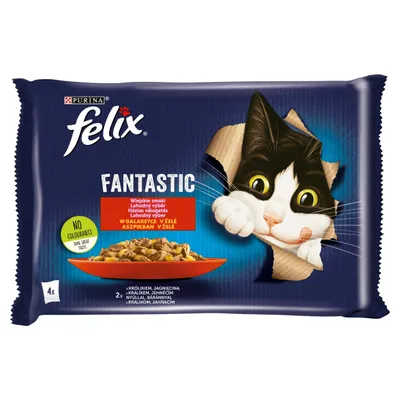 Produktbild von FELIX Fantastic królik i jagnięcina - mokra karma dla kota - 4x85g