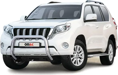 Zdjęcie produktu dla Stalowa listwa ochronna przedniego zderzaka do Toyota Land Cruiser 150 2013-17 ABE srebrna