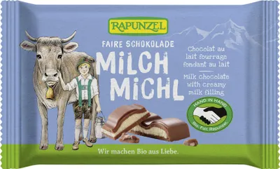 Produktbild von -Milchschokolade mit Milchfüllung für Kinder, 100 g – RAPUNZEL