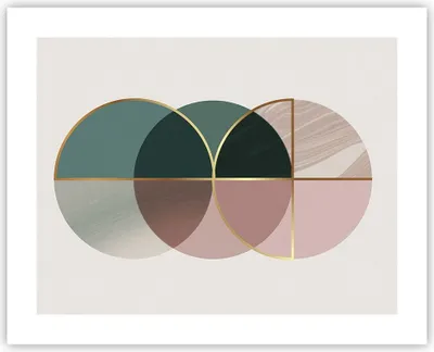 Produktbild von Poster - Poster ohne Rahmen - Abstraktion Räder Minimalismus - 50x40 cm - Wand Bild - Wanddeko - Wandbilder - Kunstposter - Wandposter - Bilder - Kunstdruck - Wanddekoration - P2XAA50x40-4399