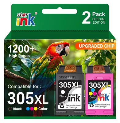Immagine prodotto di Cartucce di inchiostro di ricambio per HP 305XL (2 pezzi)