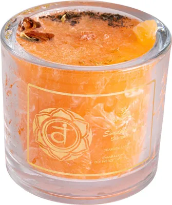 Produktbild von Chakra Kerze Sakral Chakra, H: 9 cm, ø 10 cm