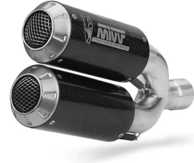 Immagine prodotto di Doppia marmitta Slip-on MIVV Mk3 in carbonio per DUCATI hypermotard 939