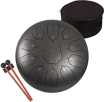 Produktbild von Famanu Stahltongue Drum - Handpan Drum 30 cm - Silber
