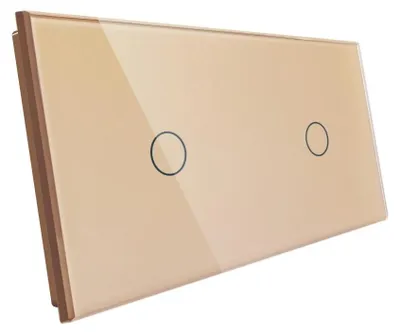 Produktbild von Livolo Glaspanel für 2-fach Touch-Schalter – Gold