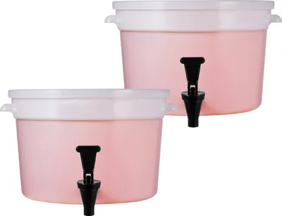 Produktbild von SucceBuy Getränkespender, 3 Gallonen, 2er Pack, Partygetränke, Kunststoff, Zapfhahn & Deckel, Saft, Tee, Wasser, Restaurants, Hotels