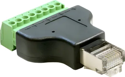 Image de DELOCK Adaptateur bloc terminal 8 broches -> RJ45 mâle