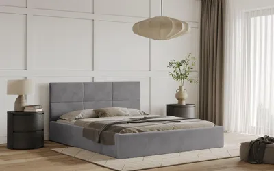 Obrázek produktu pro Postel TIVOLI 140x200 světlešedá s úložným prostorem