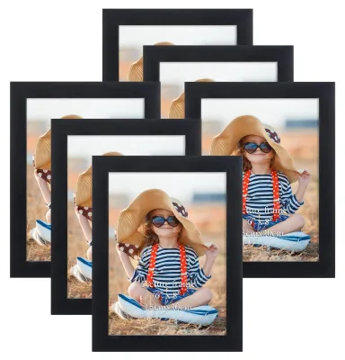 Immagine prodotto di Set di 6 cornici nere da 15 x 20 cm - Set per collage, ideale per parete e tavolo