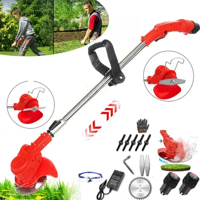 Produktbild von Rasentrimmer Mit Akku Und Ladegerät Li-Ion Freischneider Akku Mit Messer Motorsense Elektro, Teleskopstab, Für Garden, Rasen