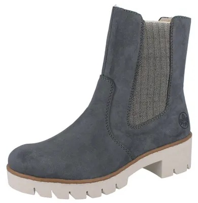 Produktbild von RIEKER Damen Chelsea Boots blau Kunstleder - Größe: 39