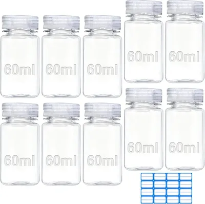 Imagen del producto de Vasos de precipitados de laboratorio, 60 ml, 10 unidades, transparentes, para líquidos