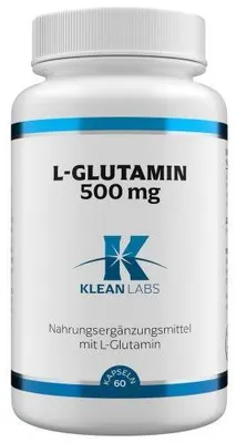 Obrázok produktu pre L-glutamín 500 mg Klean Labs Capsules 60 kapsúl