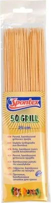 Obrázok produktu pre špízy 25cm, 50ks, GRIL, SPONTEX, pevné, bambuso_EXTPLASTIMEX