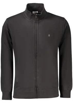 Produktbild von Herren Sweatshirt Schwarz – Langarm mit Reißverschluss und Stickerei
