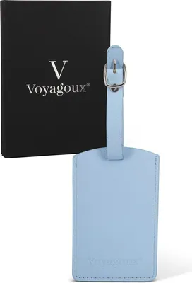Immagine prodotto di Voyagoux® Etichetta per bagagli - Etichetta per bagagli - Etichetta per bagagli aereo - Blu