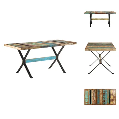 Obrázek produktu pro vidaXL Jídelní stůl 160x80x76 cm z masivního starého dřeva - Jídelní stoly
