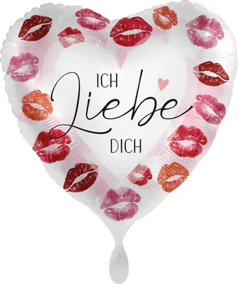 Produktbild von 18"/Ø43cm Herz Folienballon  "Ich liebe dich"