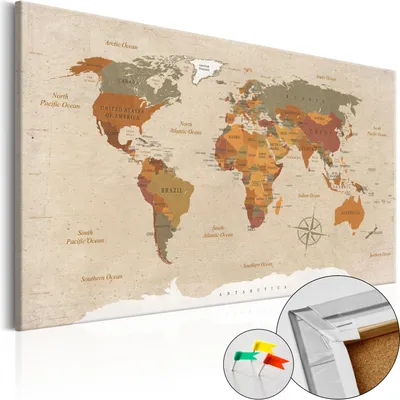 Produktbild von Vliesstoff Korkbild - Beige Chic 60x40 cm Karten k-C-0048-p-d