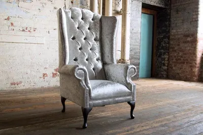 Immagine prodotto di Chesterfield Poltrona tessile 1 posto Divano Tappezzeria Divani Design Lusso Classico