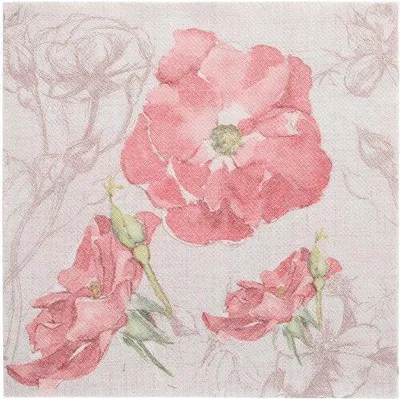 Produktbild von 250 Papstar Servietten ROYAL Collection 1/4-Falz 40 cm x 40 cm rosa Blossom 89291