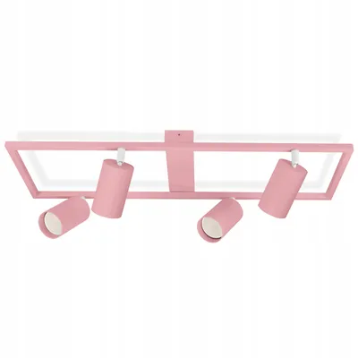 Produktbild von FKL DESIGN Home Deco Deckenlampe Deckenleuchte Kinderleuchte Kinderlampe 4-flammig GU10 Verstellbar Lampenschirm Lampe aus Serie (N975-RS4-R)