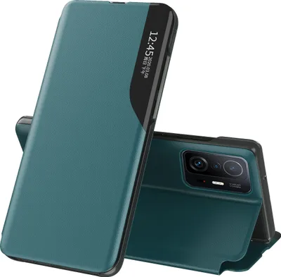 Produktbild von Xiaomi Mi 11T / Mi 11T Pro Hülle, Smart View Fenster Flip Stand Cover Kunstleder Schutzhülle für Xiaomi Mi 11T / Mi 11T Pro Grün