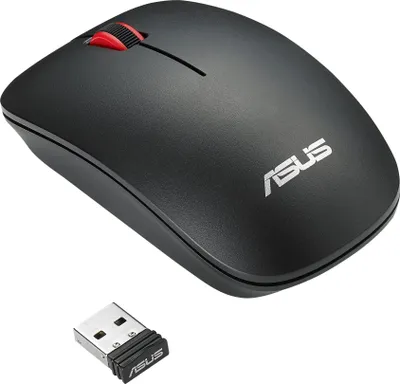 Produktbild von ASUS WT300 RF MOUSE/BK-RD, Beidhändig, Optisch, RF Wireless, 1600 DPI, Schwarz, Rot