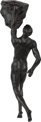 Image de Clayre & Eef Figurine Homme 9x9x32 cm Marron Plastique