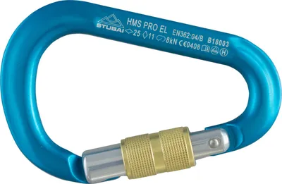 Produktbild von HMS Karabiner | Stubai Karabiner mit Schraubverschluss, Schraubkarabiner zum Klettern, Kletter-Karabinerhaken, Sicherungskarabiner zum Bergsteigen, Türkis