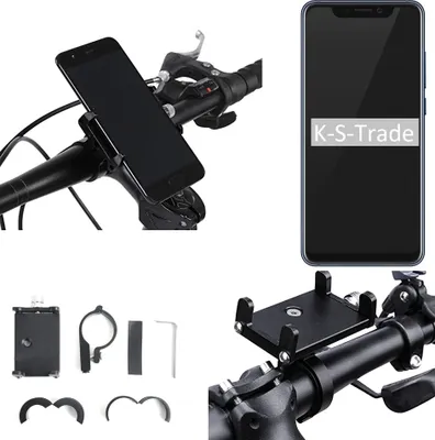 Produktbild von K-S-Trade Handyhalterung für das Fahrrad kompatibel mit ZTE Axon 9 Pro Halter Lenkstange Fahrradhalterung Motorrad Bike Mount Befestigung Smartphone